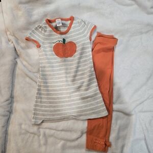 Gymboree Striped Pumpkin Dress and Orange Leggings Set